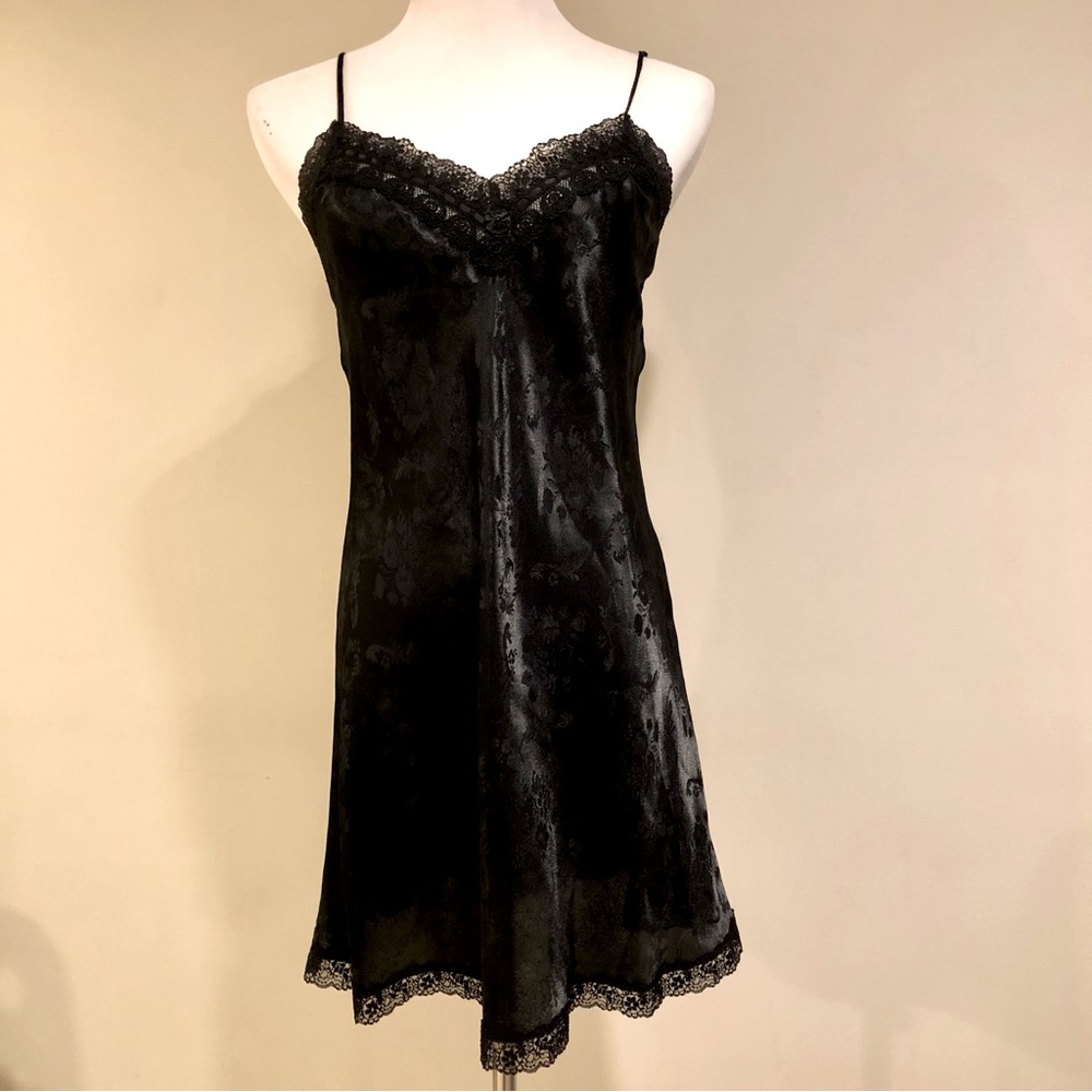 Vintage Christian Dior Authentic Black slip Lace Lingerie